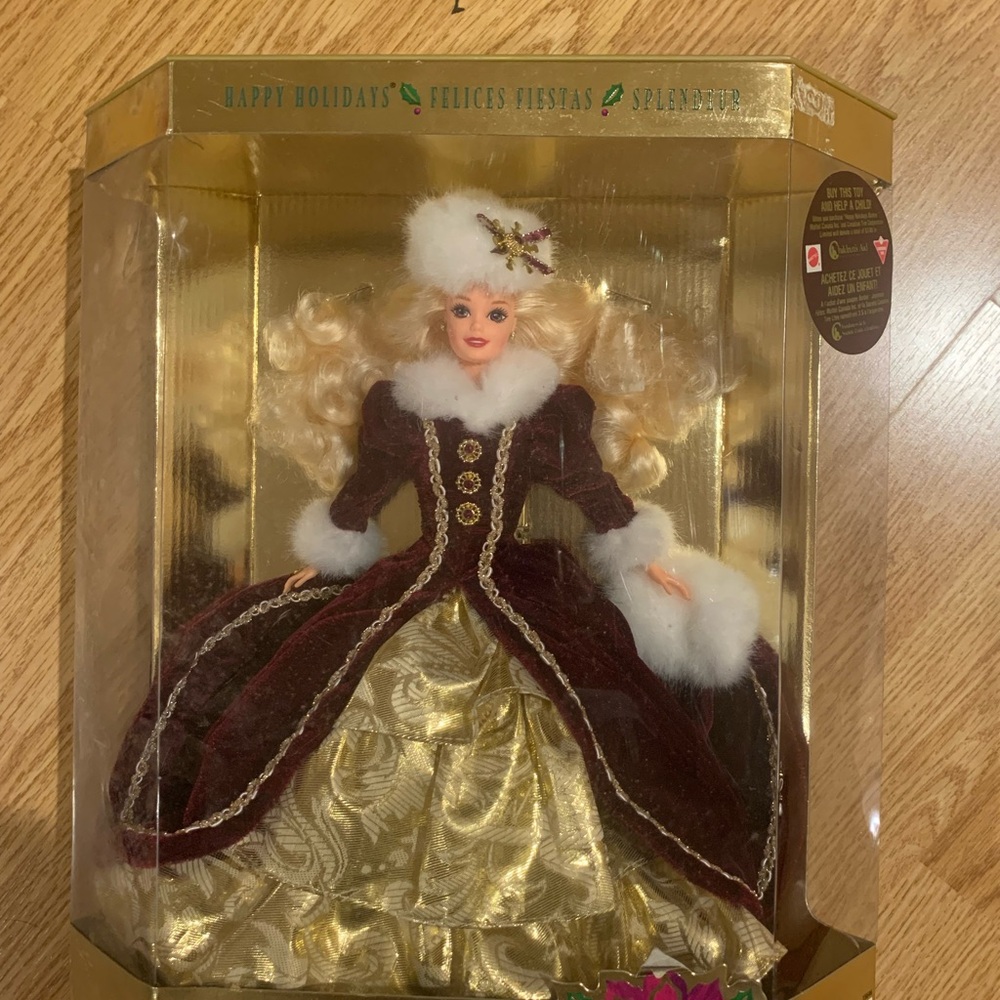 Barbie in Burgundy and Gold Gown